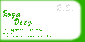 roza ditz business card