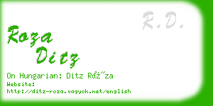 roza ditz business card